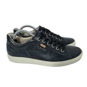 ECCO Shoes Womens 40 Soft 9 Collection Casual Sneakers Black Leather lace Up